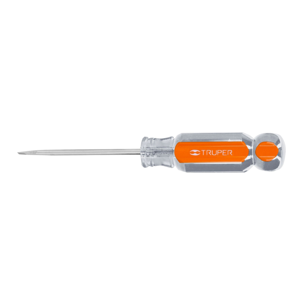 Desarmador cabinet 1/8' x 2-1/2' mango de acetato, TRUPER DG-1/8X2-1/2