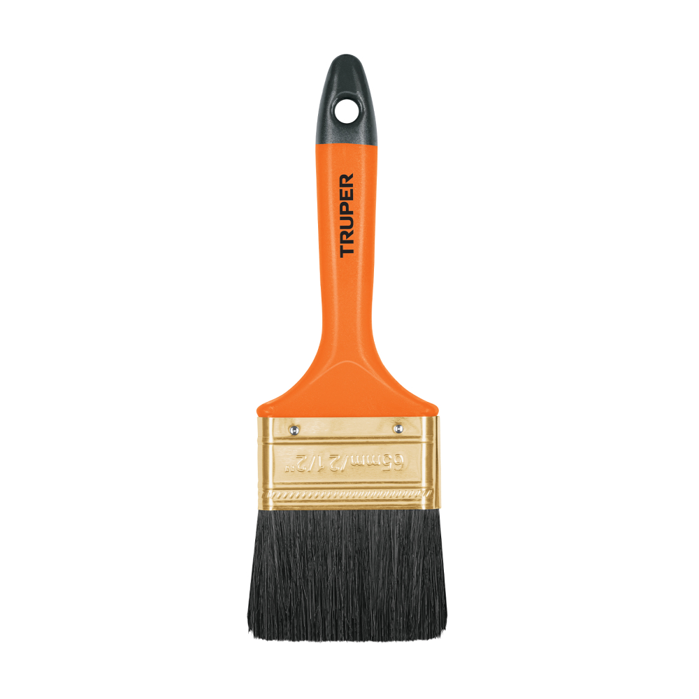 Brocha profesional de 2-1/2' con mango de plástico, TRUPER BRT-2-1/2