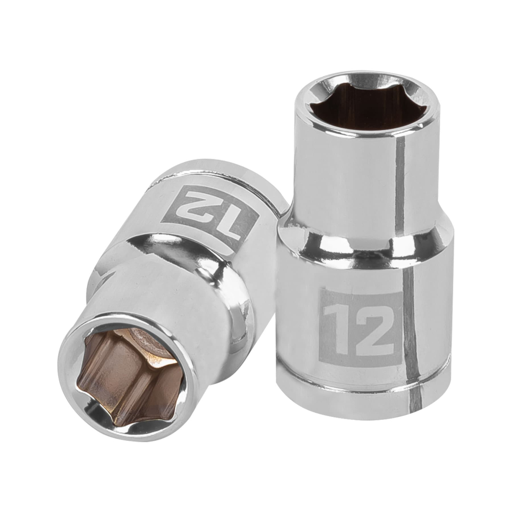 Dado de 12 mm, 6 puntas, cuadro 1/2', TRUPER D-1212-M