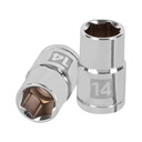 Dado de 14 mm, 6 puntas, cuadro 1/2', TRUPER D-1214-M