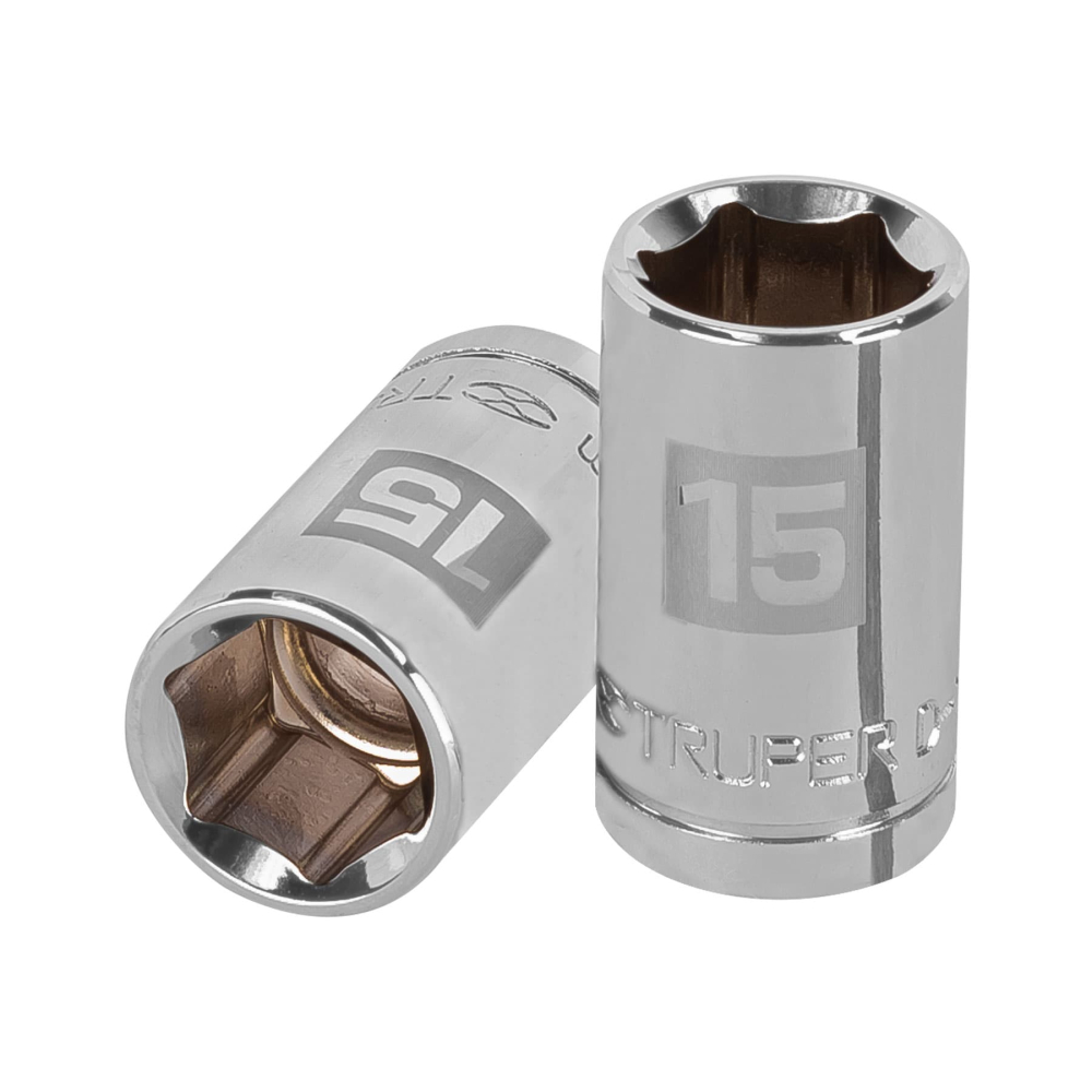Dado de 15 mm, 6 puntas, cuadro 1/2', TRUPER D-1215-M