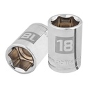 Dado de 18 mm, 6 puntas, cuadro 1/2', TRUPER D-1218-M