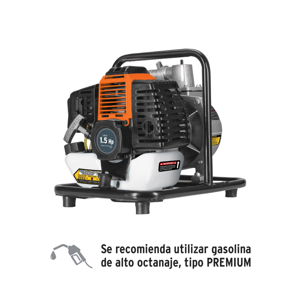 Motobomba autocebante 1'x1', gas. 1-1/2HP, agrícola, TRUPER MOTB-1