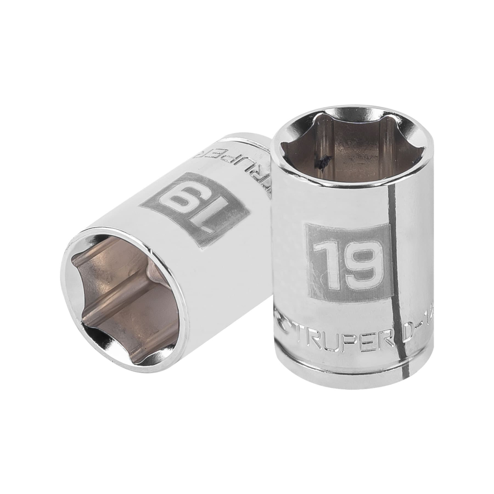 Dado de 19 mm, 6 puntas, cuadro 1/2', TRUPER D-1219-M