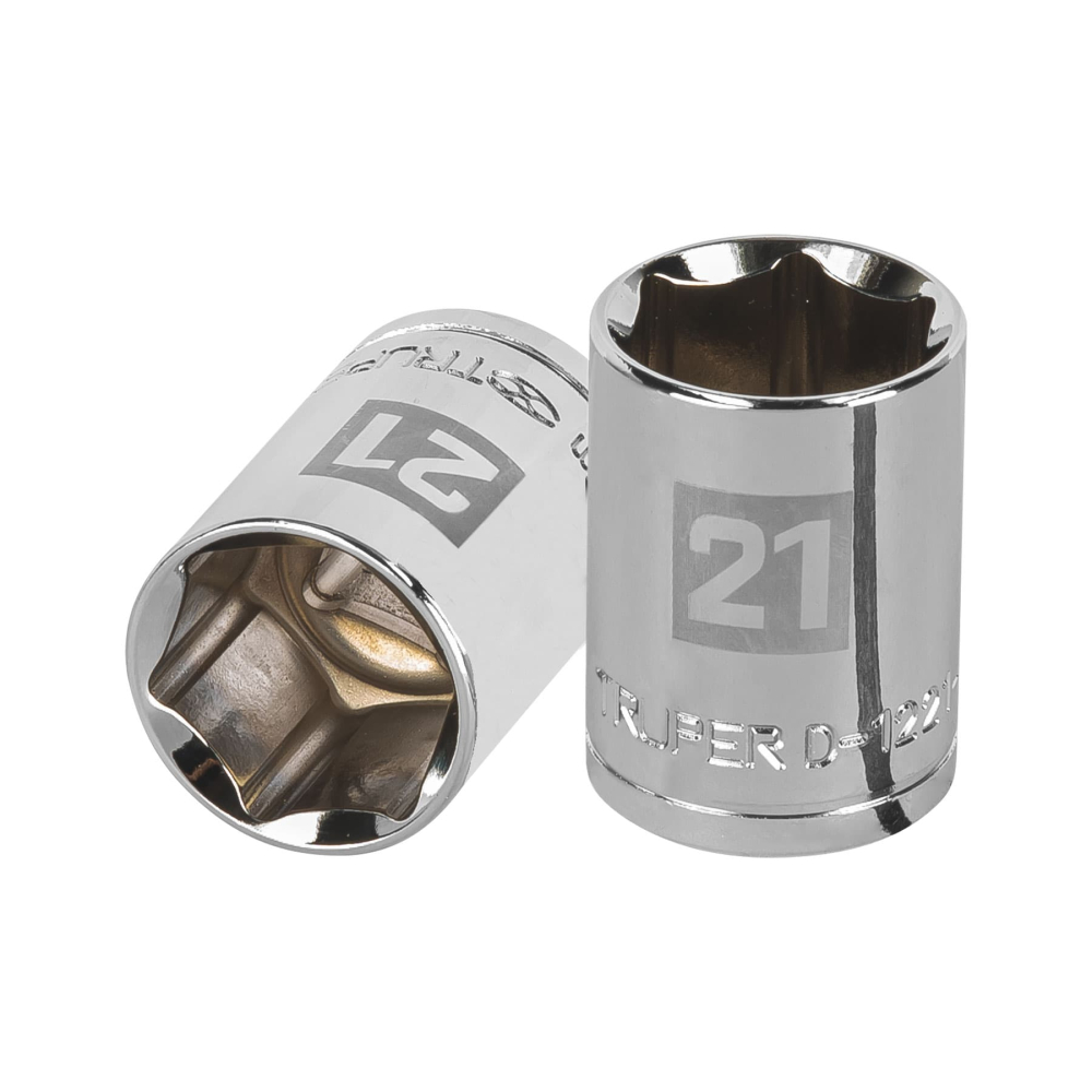 Dado de 21 mm, 6 puntas, cuadro 1/2', TRUPER D-1221-M