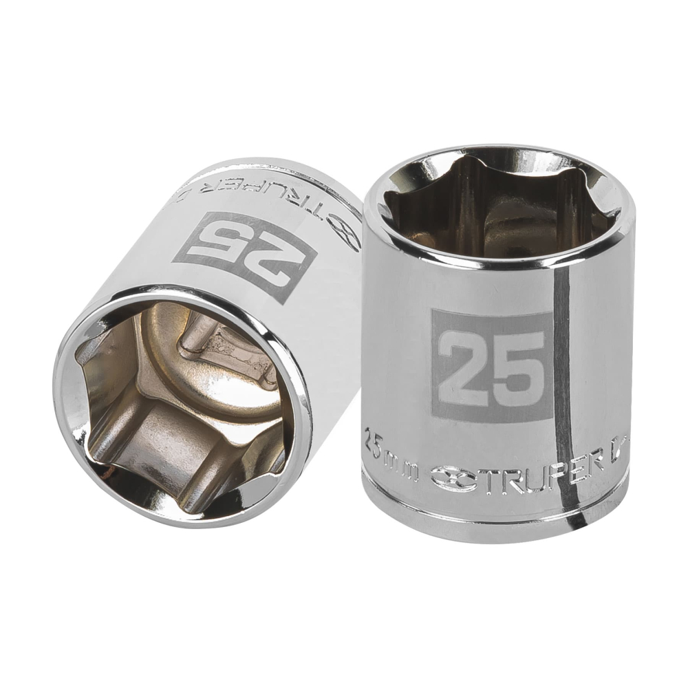 Dado de 25 mm, 6 puntas, cuadro 1/2', TRUPER D-1225-M