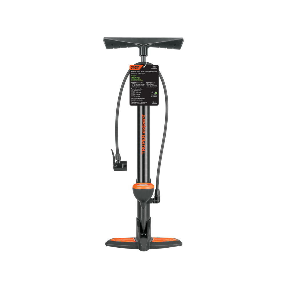 Bomba manual con manómetro, 120 PSI, TRUPER EXPERT BOM-MAX