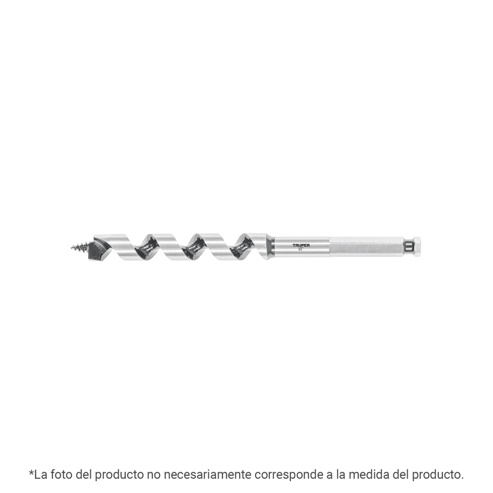 Broca auger tipo berbiquí 1' X 6', TRUPER BAB-1X6