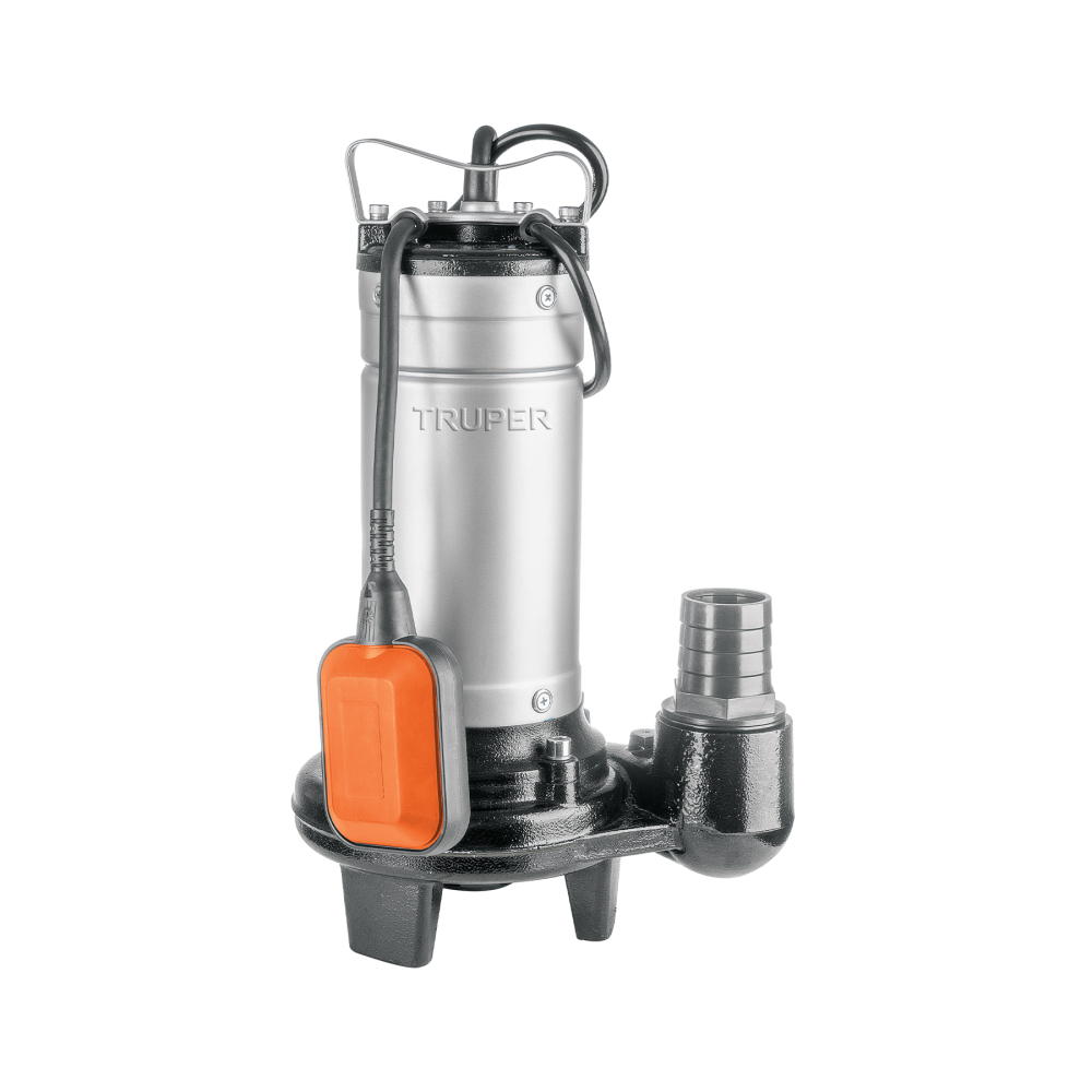 Bomba sumergible, 1 HP acero inox/hierro, para agua sucia BOS-1SI