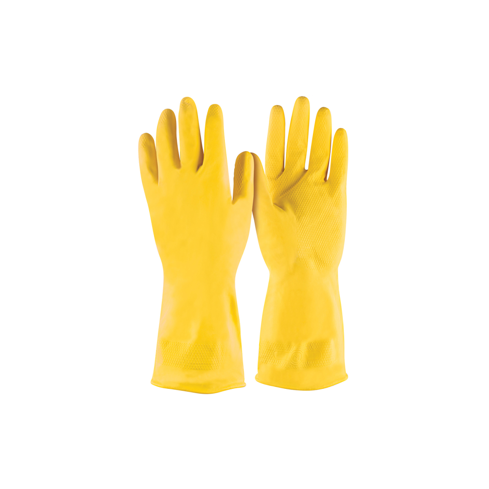 Guantes de látex para limpieza, amarillos, ECH, PRETUL GU-340