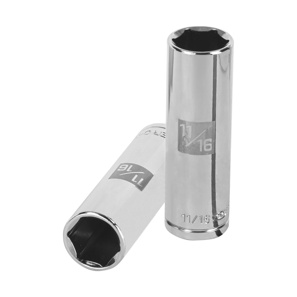 Dado largo de 11/16', 6 puntas, cuadro 1/2', TRUPER D-1222-HL