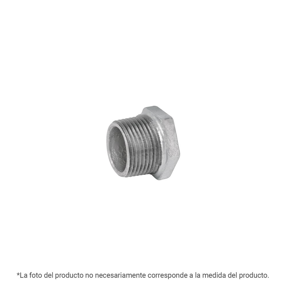 Reducción bushing acero galvanizado 1/2x1/4', FOSET CG-226