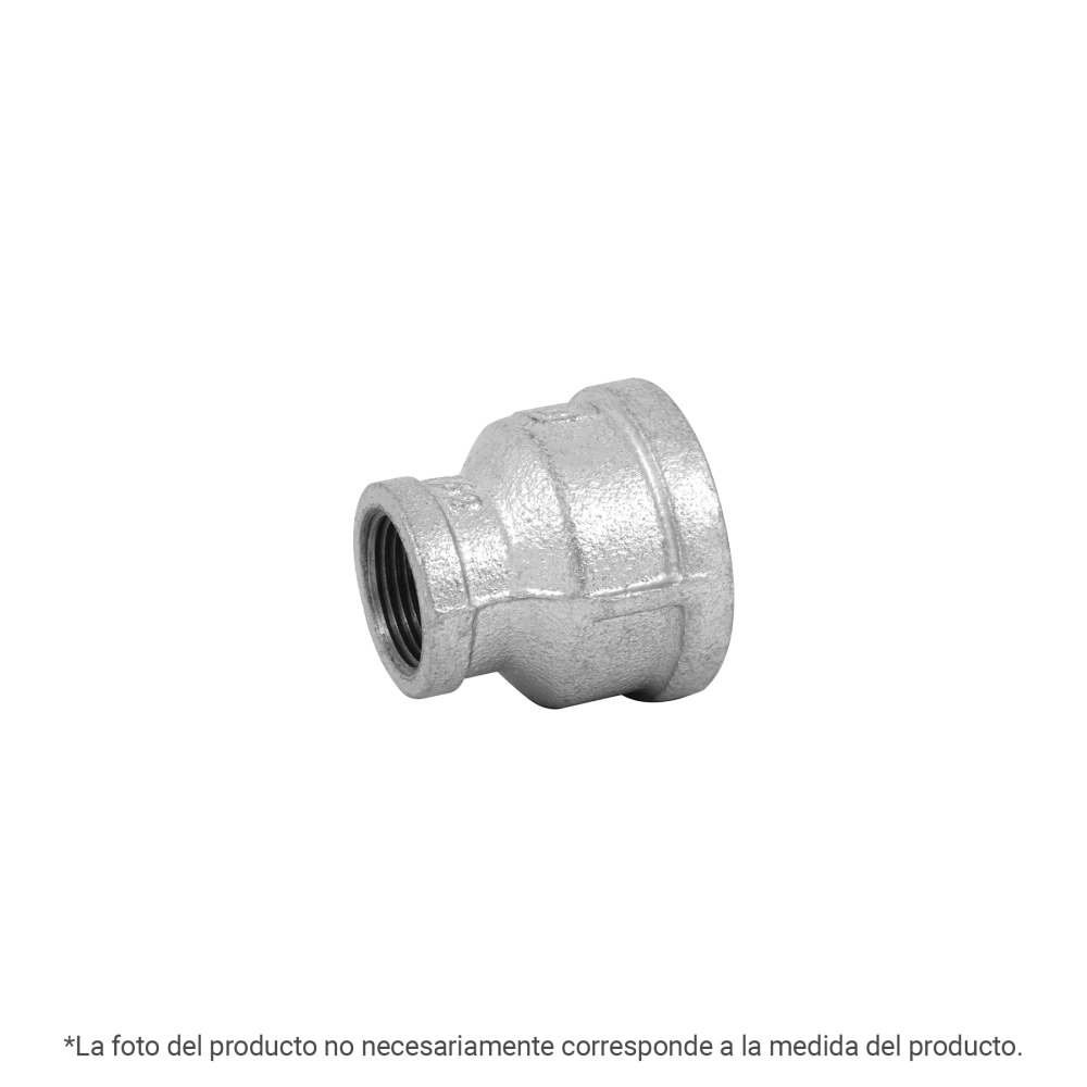 Reducción campana acero galvanizado 1/2x1/4', FOSET CG-284