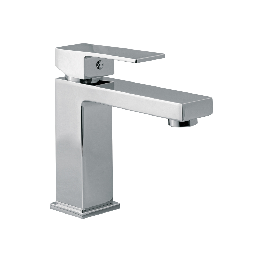 Monomando corto para lavabo, cromo, FOSET KUBO KUM-45