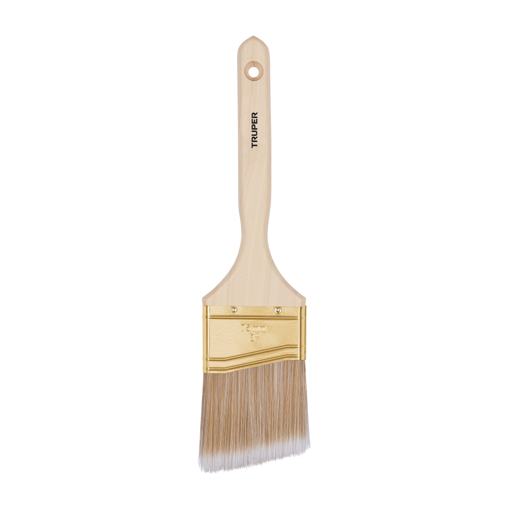 Brocha cerdas sintéticas 3' corte angular, mango de madera BRT-3AS