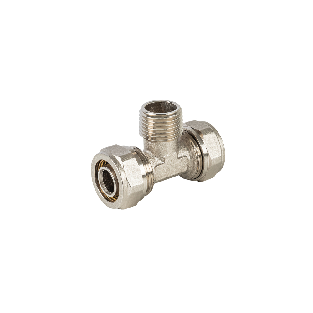Tee macho para PEALPE, 3/8x1/2x3/8', FOSET PPG-3812TM