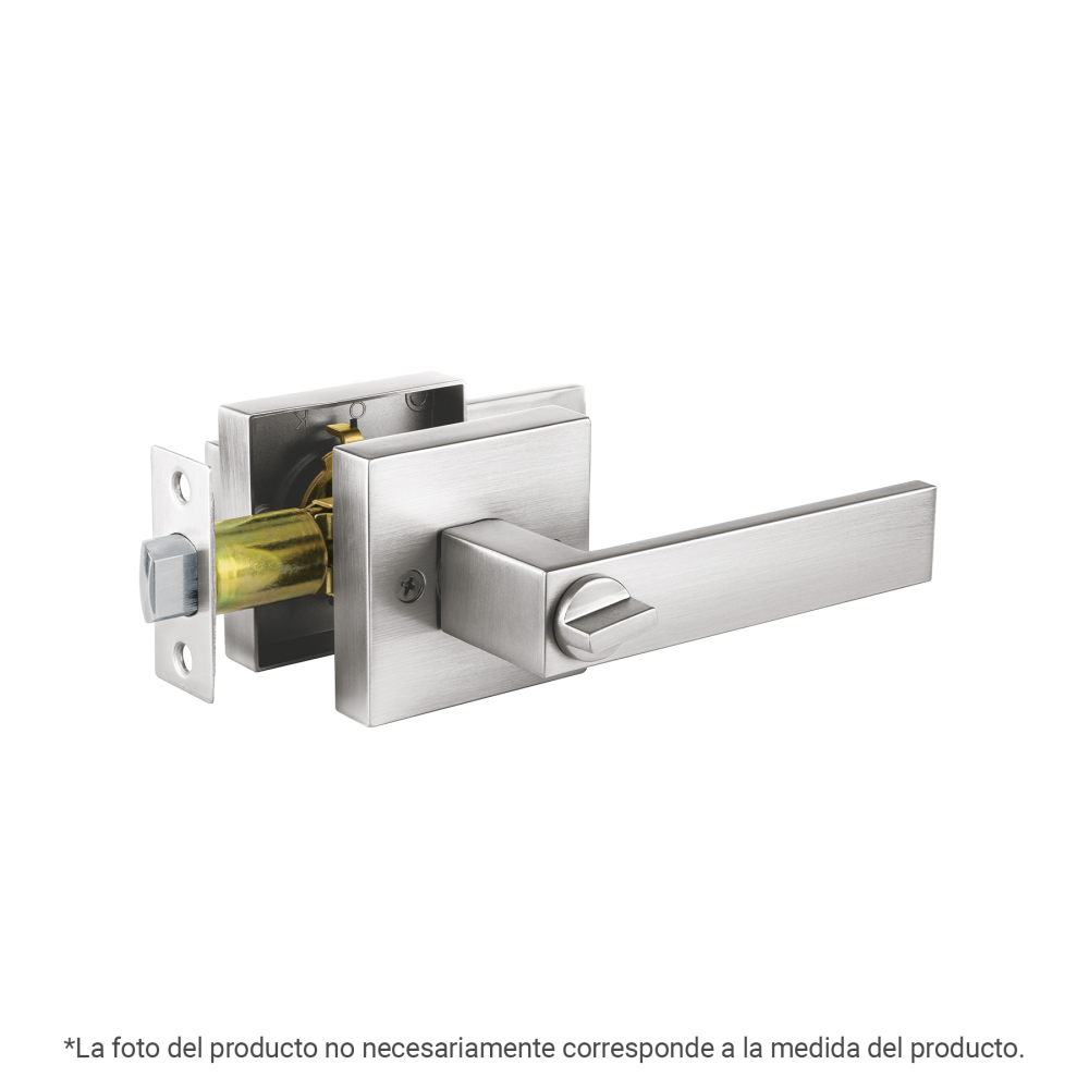 Cerradura manija 'Módena' p/recámara, cromo mate, HERMEX CEMA-23R