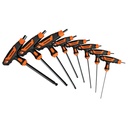 Juego 8 llaves hexagonales std extralarga mango T,punta bola ALL-8TPX