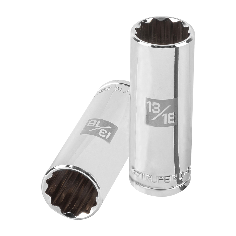 Dado largo de 13/16', 12 puntas, cuadro 1/2', TRUPER D-1226-EL