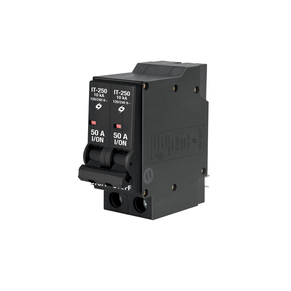 Interruptor de 2 polos 50A, enchufable, a granel, VOLTECK IT-250G