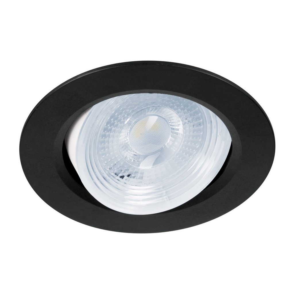 Luminario LED empotrable 5W 6500K, redondo, negro, VOLTECK EMP-104L