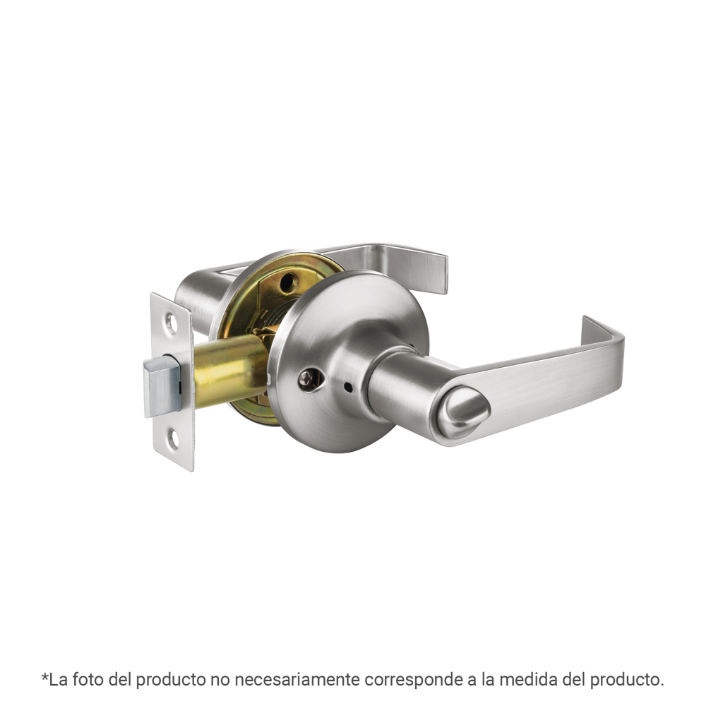 Cerradura manija 'Siena' p/recámara cromo mate, HERMEX CEMA-13R