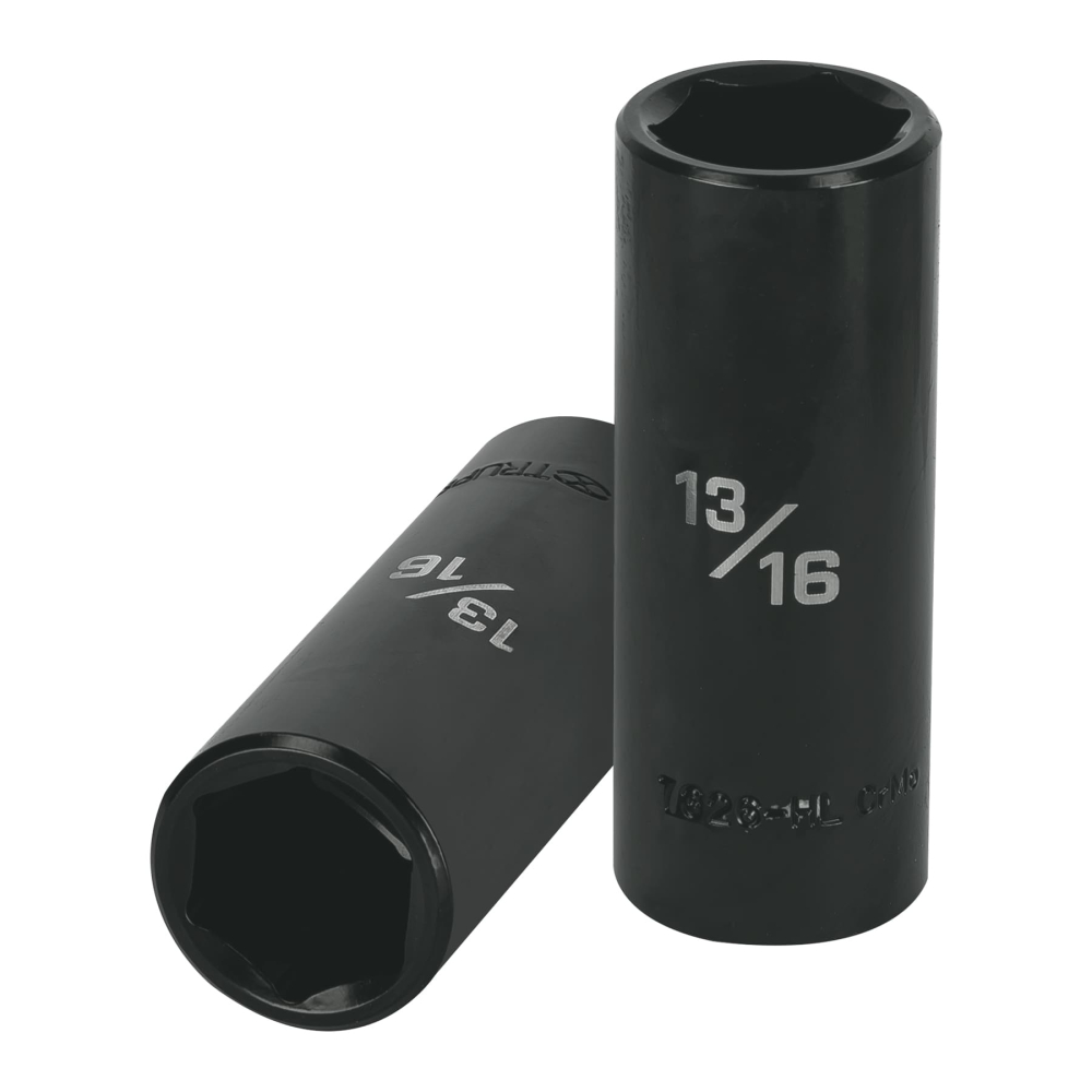 Dado largo impacto de 13/16', 6 puntas, cuadro 1/2', TRUPER D-7326-HL