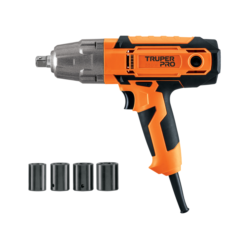 Llave de impacto 1/2' 550W, 258 lb/ft, TRUPER PRO IMP-1/2A