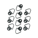 10 anclajes para amarre de carga, anillo en 'V' espesor 1/4' ANC-35