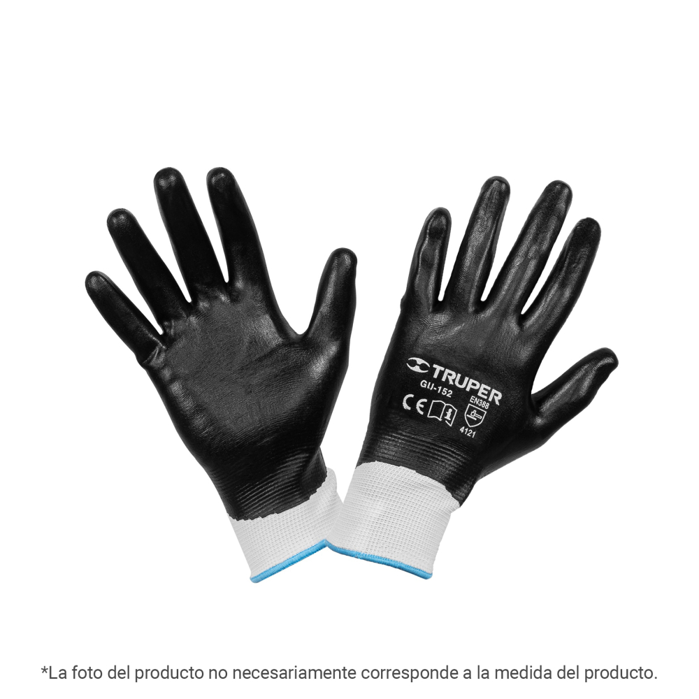 Guantes de poliéster con recubrimiento de nitrilo, XG TRUPER GU-154
