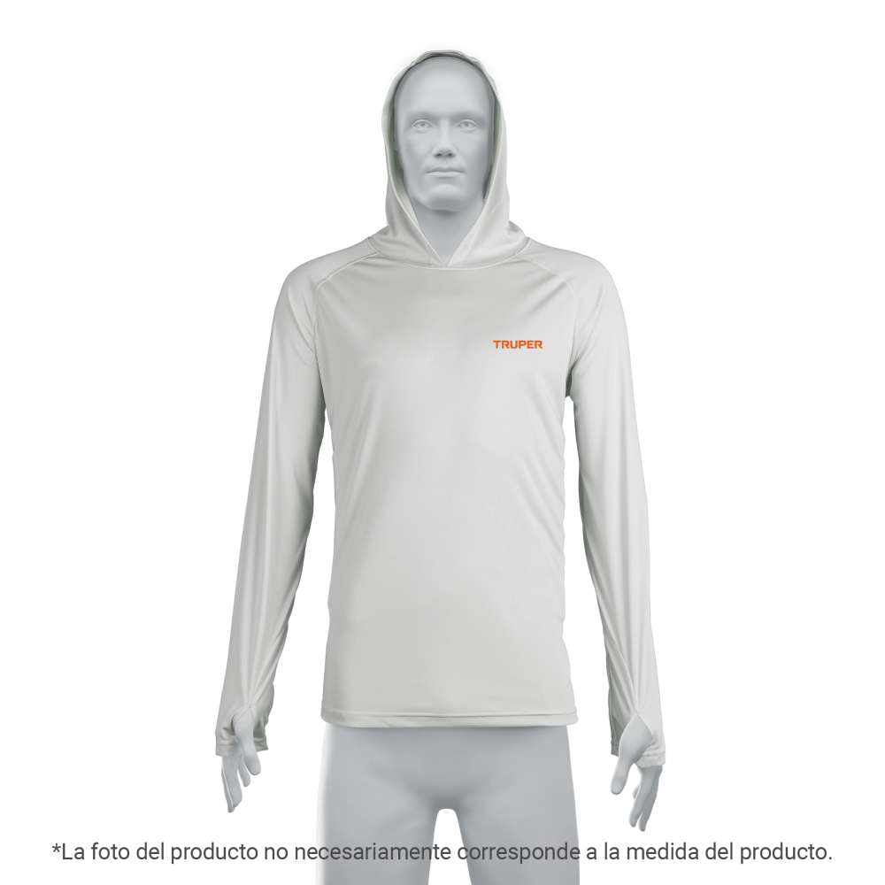 Playera protección solar, manga larga, con gorro, hombre, G PPS-G