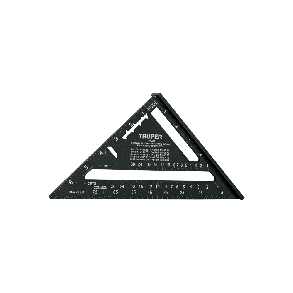 Escuadra 7', aluminio color negro, para muro de yeso, TRUPER ET-7AN