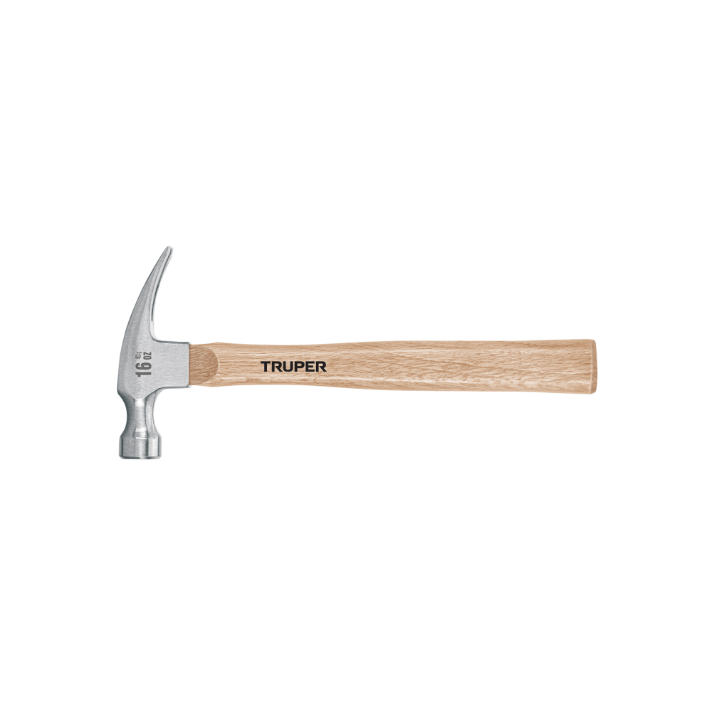 Martillo pulido, 16 oz, uña recta, mango madera, TRUPER 2016-03-01 00:00:00