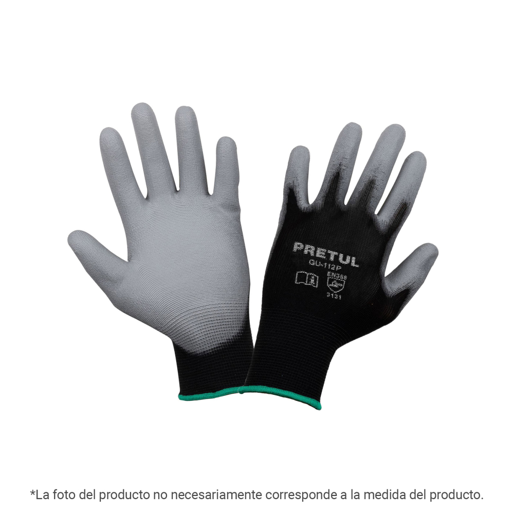 Guantes de nylon recubiertos de poliuretano, XG, PRETUL GU-114P