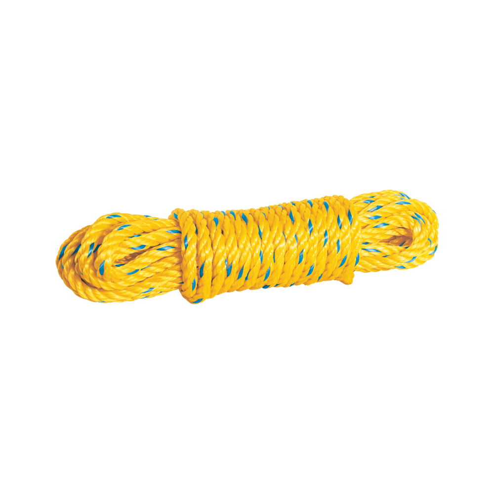 Madeja de cuerda amarilla de polipropileno 8mm, 10m, FIERO CUE-0810