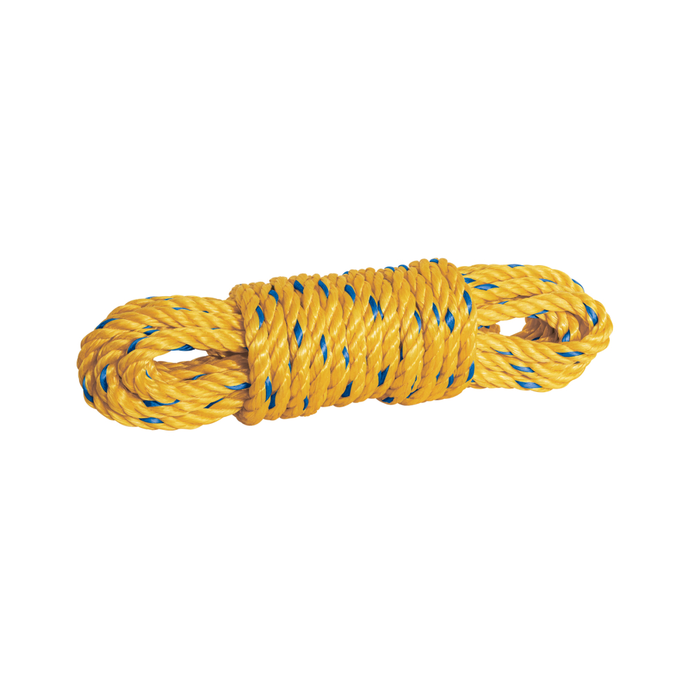 Madeja de cuerda amarilla de polipropileno 10mm, 8m, FIERO CUE-108