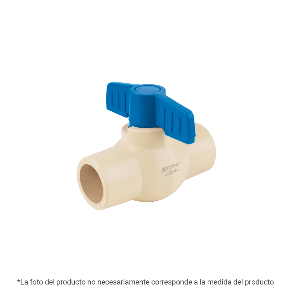 Válvula de esfera CPVC, 2', FOSET CPVC-ES-2