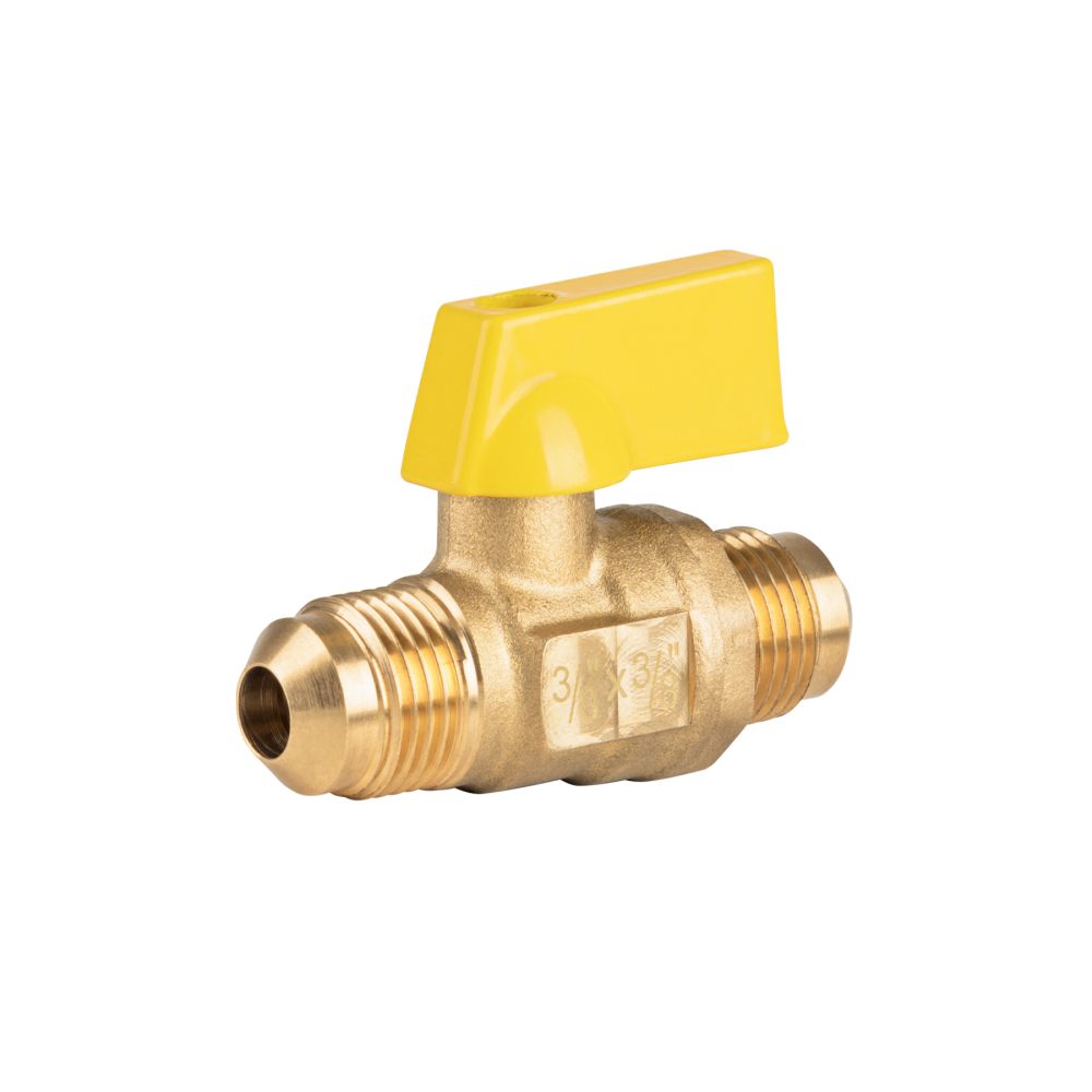 Válvula de control de latón p/gas, 3/8x3/8' Flare, FOSET VG-554-F