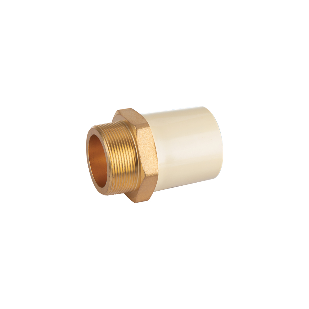 Adaptador macho de CPVC 2' con inserto y tuerca de latón CPVC-656