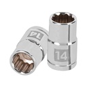 Dado de 14 mm, 12 puntas, cuadro 1/2', TRUPER D-1214-EM