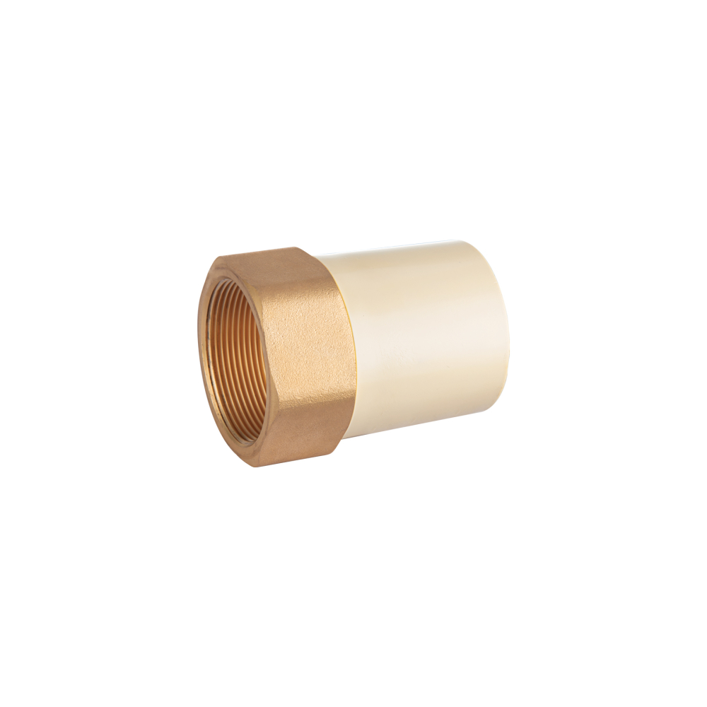 Adaptador hembra de CPVC 2' con inserto y tuerca de latón CPVC-646