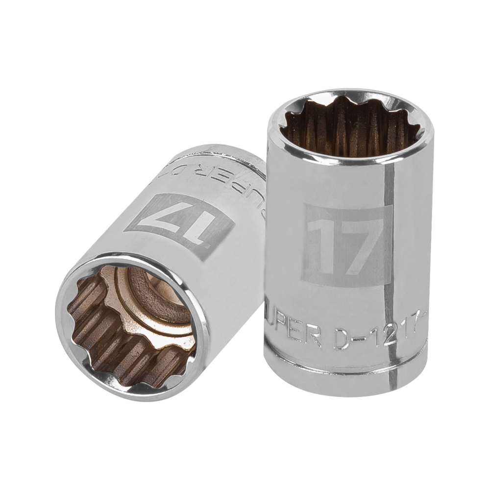Dado de 17 mm, 12 puntas, cuadro 1/2', TRUPER D-1217-EM