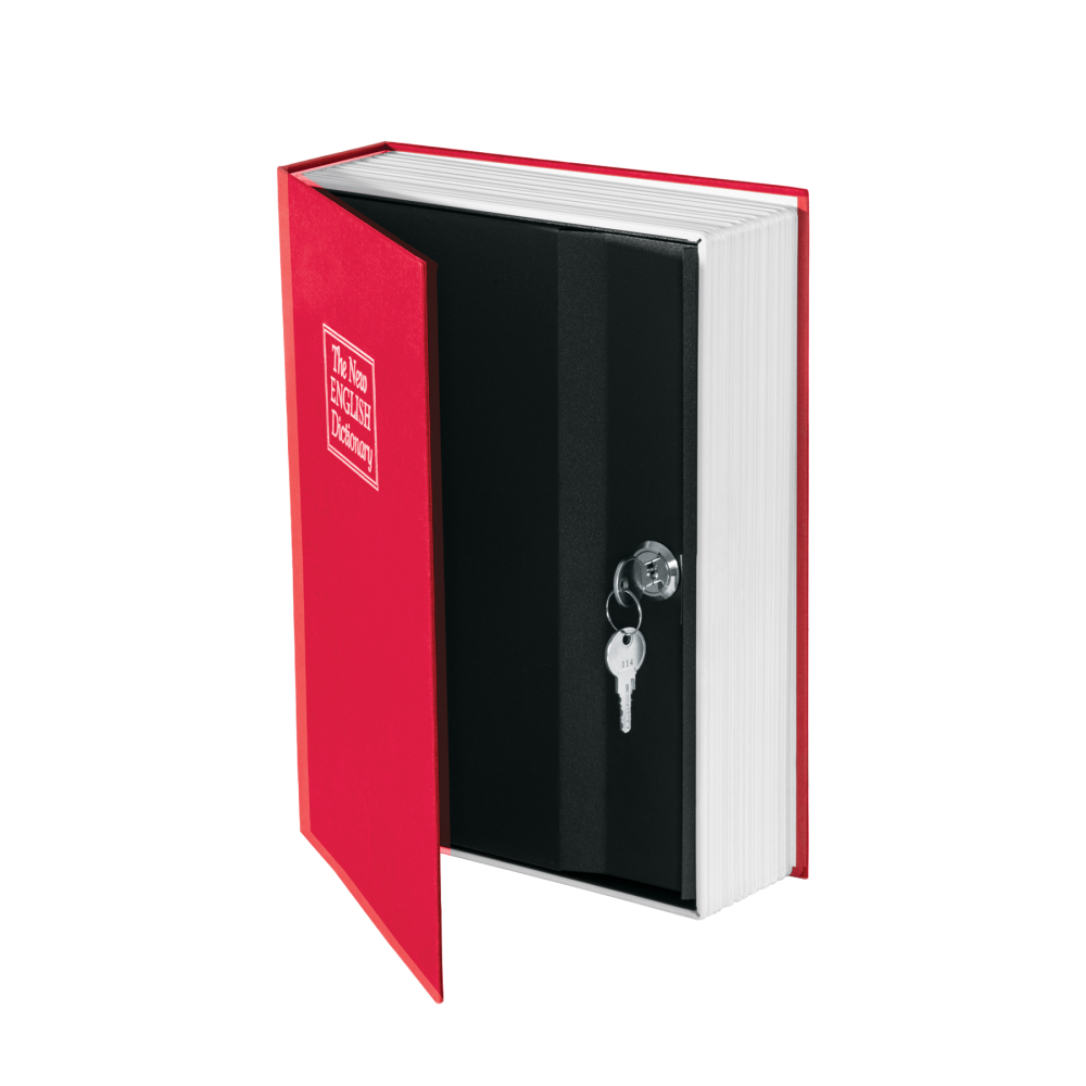Caja de seguridad tipo libro, 26 cm, HERMEX CAJL-26