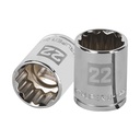 Dado de 22 mm, 12 puntas, cuadro 1/2', TRUPER D-1222-EM