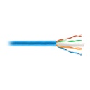 Metro de cable UTP CAT6, Bobina de 100m, azul, VOLTECK CBR-61A