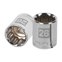 Dado de 26 mm, 12 puntas, cuadro 1/2', TRUPER D-1226-EM