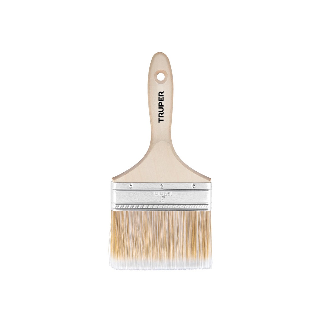 Brocha cerdas sintéticas 6' corte recto, mango de madera BRT-6S