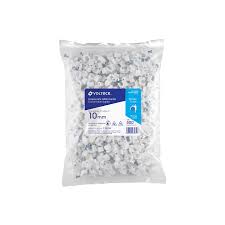 Bolsa con 100 grapas blancas de 12 mm para cable redondo GCU-12BC