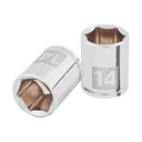 Dado de 14 mm, 6 puntas, cuadro 1/4', TRUPER D-1414-M