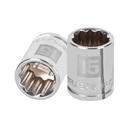 Dado de 15 mm, 12 puntas, cuadro 3/8', TRUPER D-3815-M